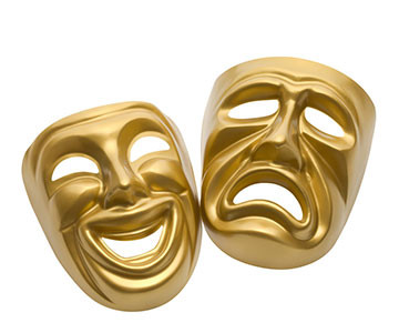 Comedy and tragedy theatre masks